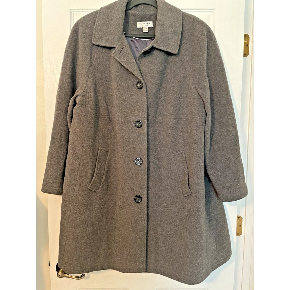 Preston & York Wool Peacoat 16W Gray Winter, Fall, Classic, Warm,‎ Professional